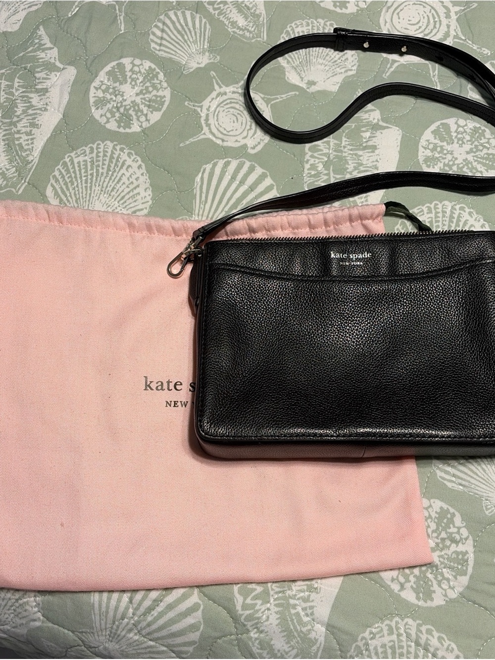kate spade Black Pebbled Leather Crossbody